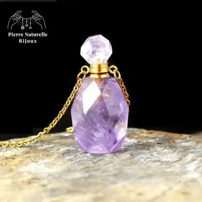Collier en Améthyste diffuseur de parfum