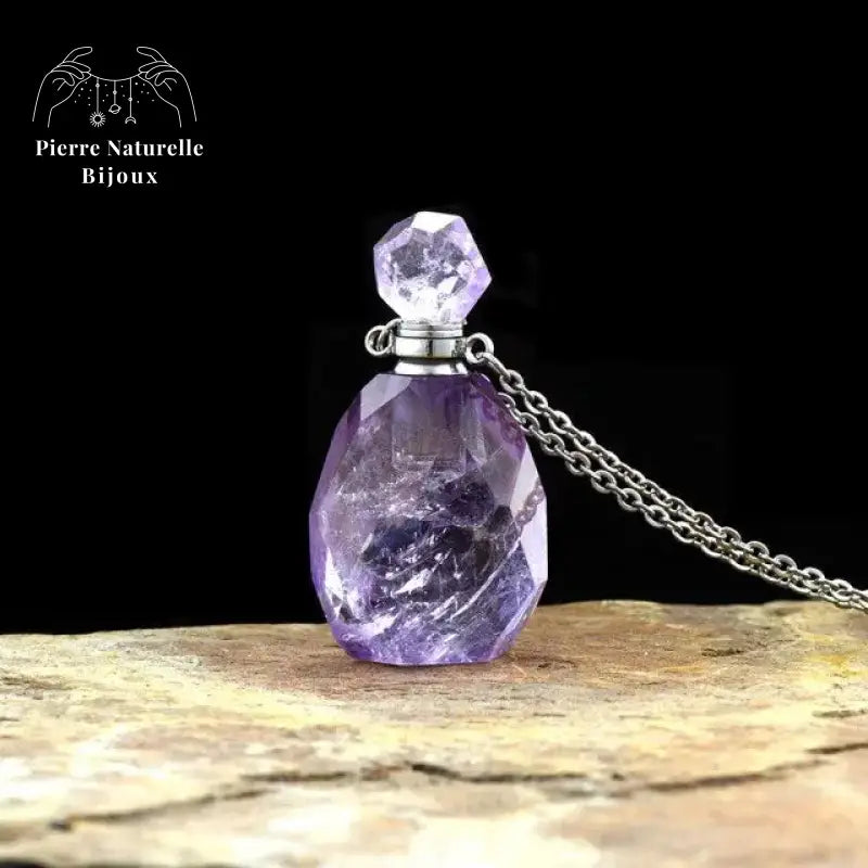 Collier en Améthyste diffuseur de parfum