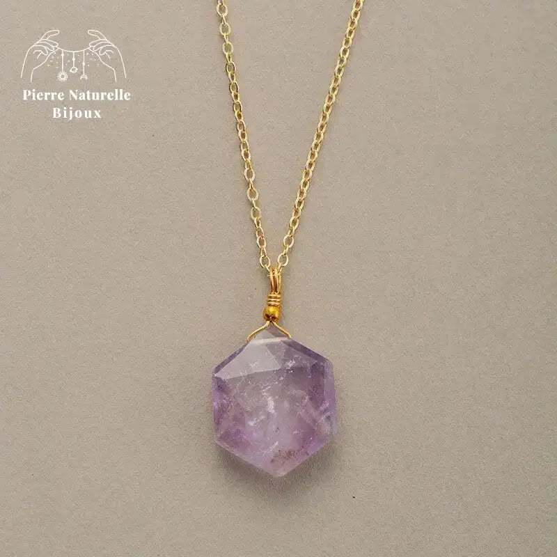 Collier en Améthyste / Lapis-lazuli | Colliers | pierre naturelle bijoux