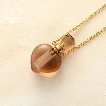 Collier diffuseur de parfum en Quartz fumé