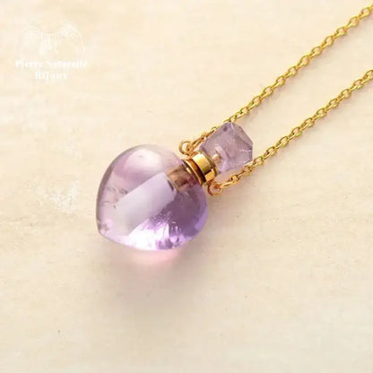 Collier diffuseur de parfum en Améthyste