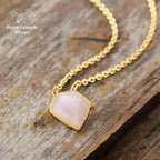 Collier "Maturité" en Améthyste / Quartz rose | Colliers | pierre naturelle bijoux