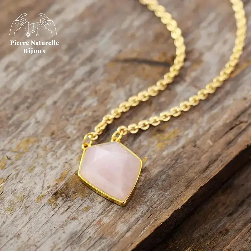 Collier "Maturité" en Améthyste / Quartz rose | Colliers | pierre naturelle bijoux