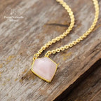Collier "Maturité" en Améthyste / Quartz rose | Colliers | pierre naturelle bijoux