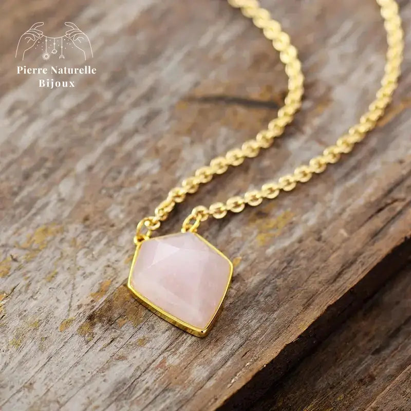 Collier "Maturité" en Améthyste / Quartz rose | Colliers | pierre naturelle bijoux