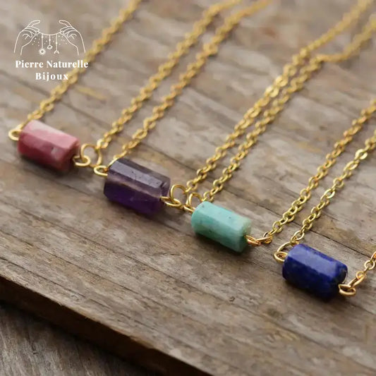 Collier en Améthyste / Rhodonite / Lapis-lazuli / Amazonite | Colliers | pierre naturelle bijoux