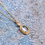 Collier en Calcédoine bleue et Topaze | Colliers | pierre naturelle bijoux