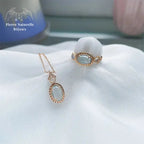 Collier en Calcédoine bleue et Topaze | Colliers | pierre naturelle bijoux