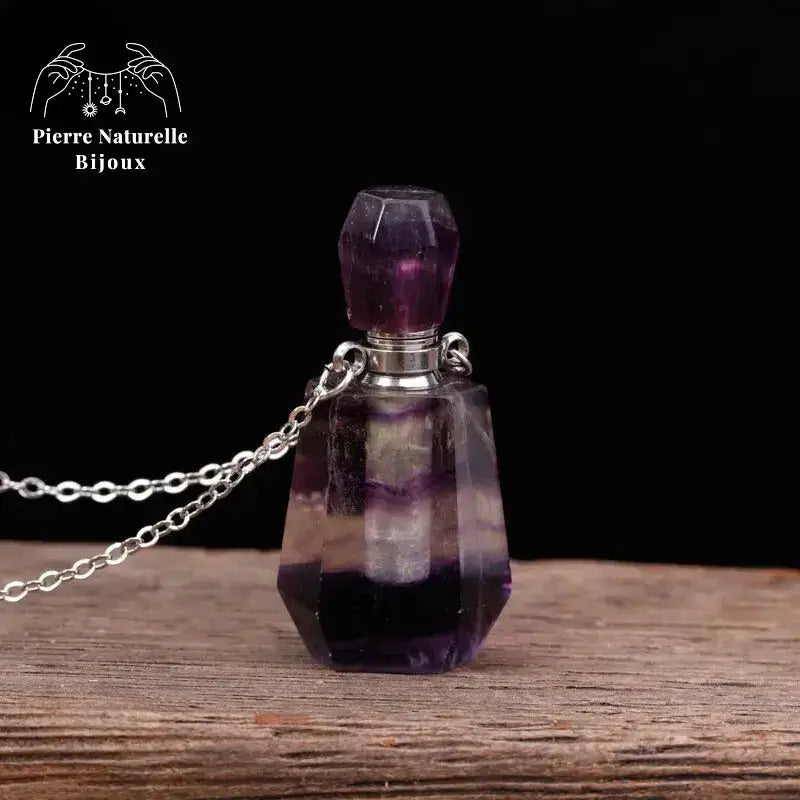 Collier diffuseur de parfum en Fluorite | Colliers | pierre naturelle bijoux