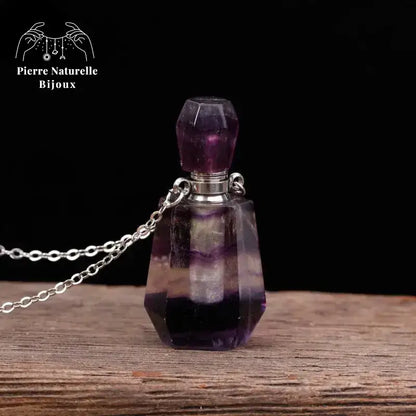 Collier diffuseur de parfum en Fluorite | Colliers | pierre naturelle bijoux