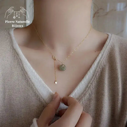 Collier "Phénix" en Jade | Colliers | pierre naturelle bijoux