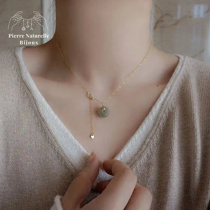 Collier "Phénix" en Jade | Colliers | pierre naturelle bijoux