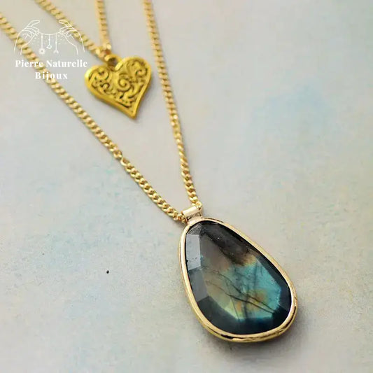 Collier "Bonté" en Labradorite | Colliers | pierre naturelle bijoux