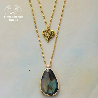 Collier "Bonté" en Labradorite | Colliers | pierre naturelle bijoux