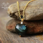 Collier "Cœur" en Labradorite | Colliers | pierre naturelle bijoux