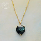 Collier "Cœur" en Labradorite | Colliers | pierre naturelle bijoux