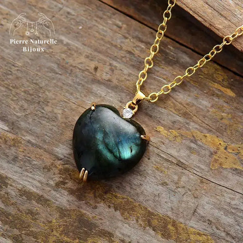 Collier "Cur" en Labradorite | Colliers | pierre naturelle bijoux
