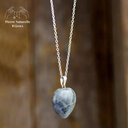 Collier "Cur sacré" en Labradorite | Colliers | pierre naturelle bijoux