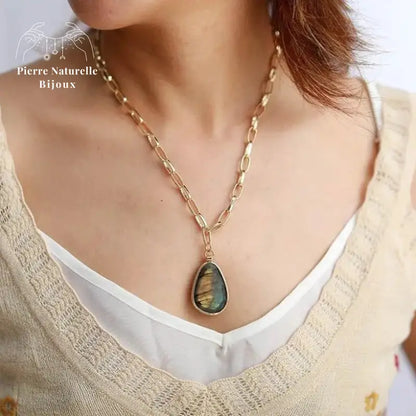Collier en Labradorite / Lapis-lazuli | Colliers | pierre naturelle bijoux