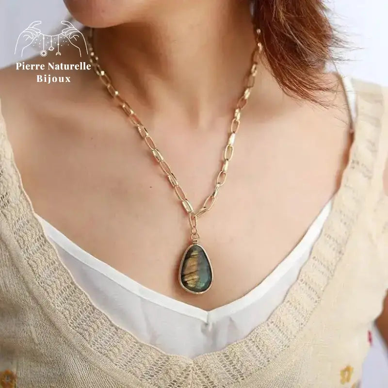 Collier en Labradorite / Lapis-lazuli | Colliers | pierre naturelle bijoux