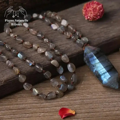 Collier "Mobilité" en Labradorite | Colliers | pierre naturelle bijoux