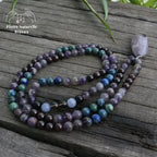 Collier "Amitié" en Lapis-lazuli, Améthyste et Grenat | Colliers | pierre naturelle bijoux