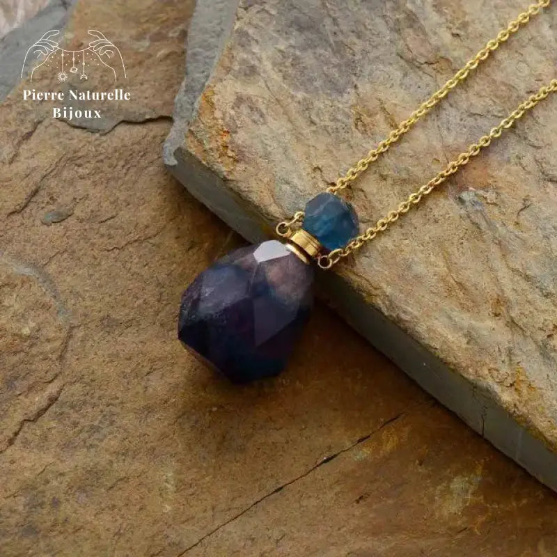 Collier diffuseur de parfum en Fluorite