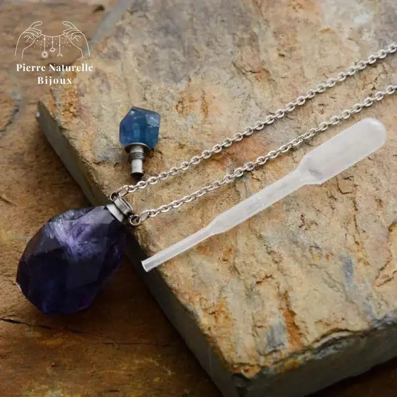Collier diffuseur de parfum en Fluorite