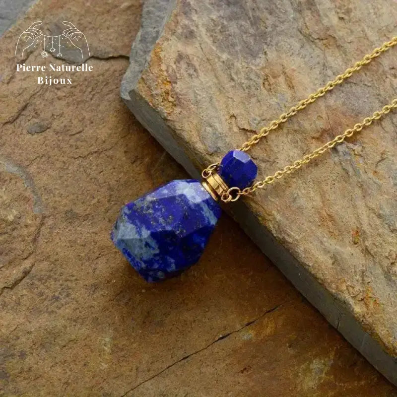 Collier diffuseur de parfum en Lapis-lazuli