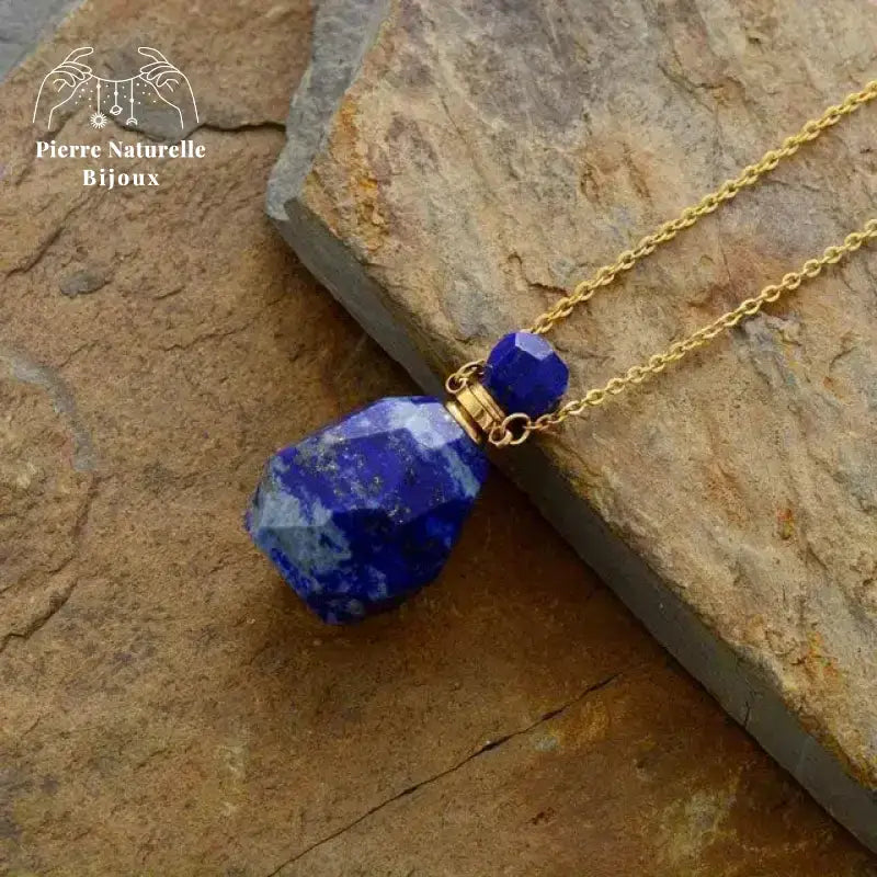 Collier diffuseur de parfum en Lapis-lazuli