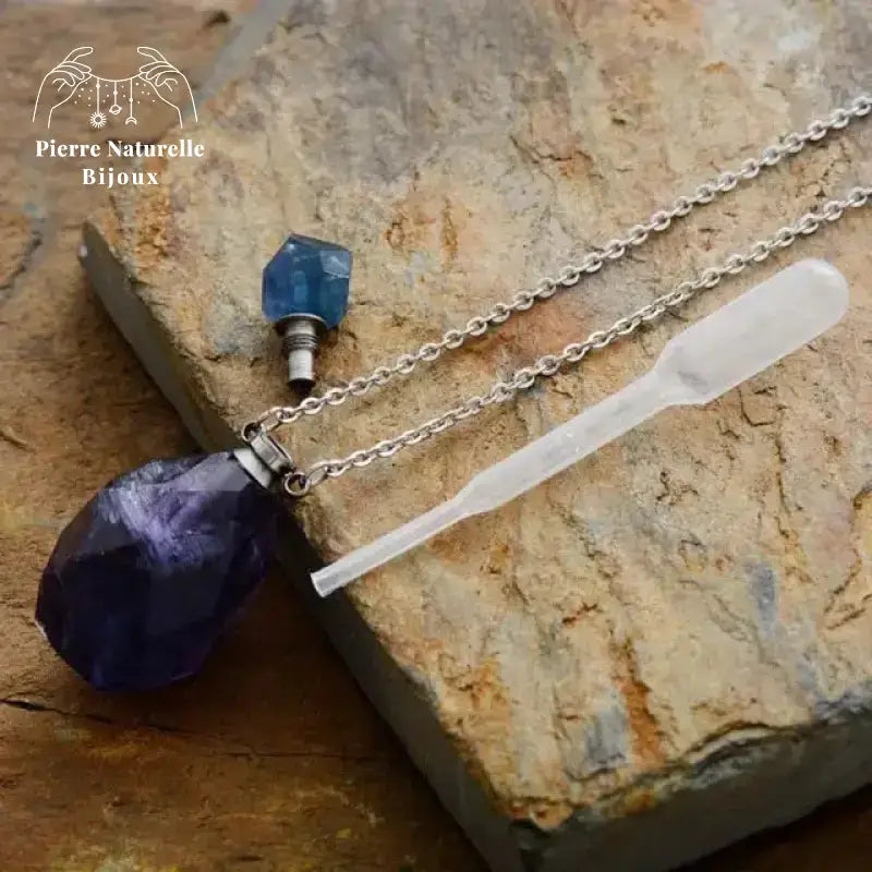 Collier diffuseur de parfum en Fluorite