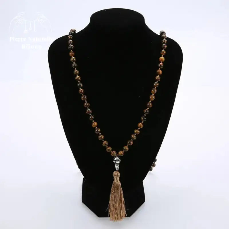 Collier en œil de tigre | Colliers | pierre naturelle bijoux