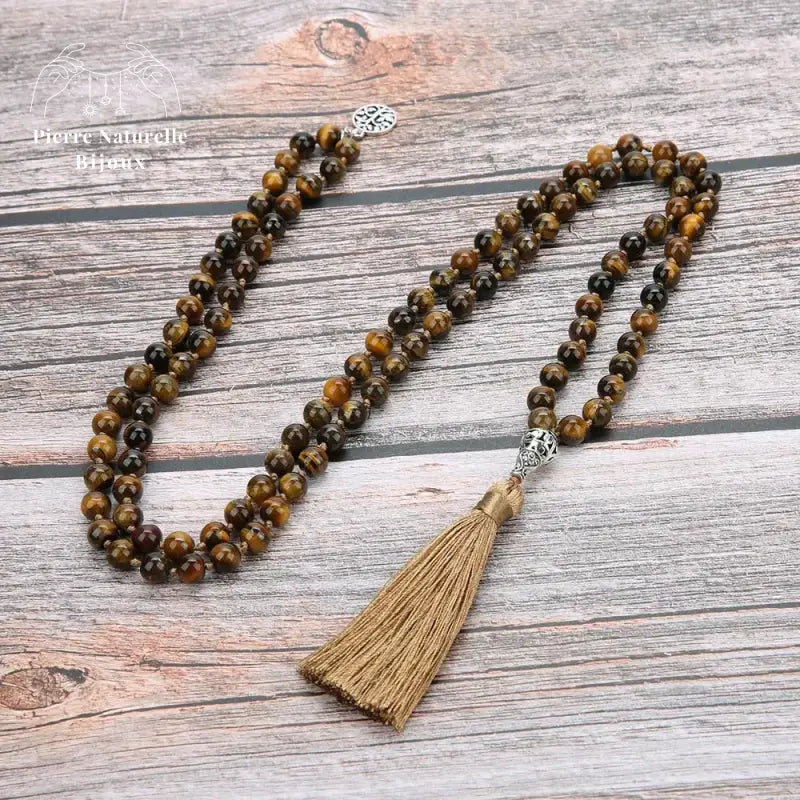 Collier en œil de tigre | Colliers | pierre naturelle bijoux