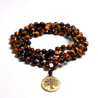 Collier "Arbre de vie" en œil de tigre | Colliers | pierre naturelle bijoux