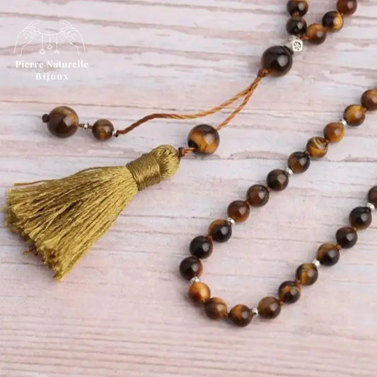 Collier "Exploration" en il de tigre | Colliers | pierre naturelle bijoux