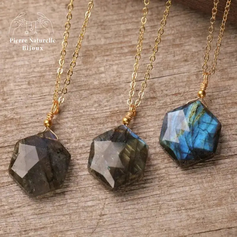 Collier en pierre Labradorite | Colliers | pierre naturelle bijoux