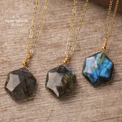 Collier en pierre Labradorite | Colliers | pierre naturelle bijoux