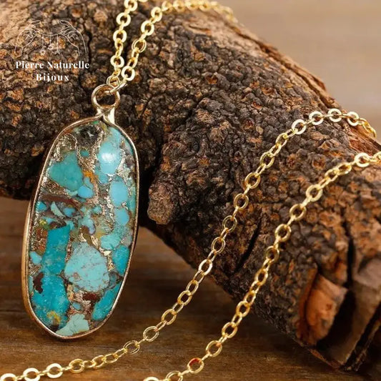 Collier en pierre Turquoise | Colliers | pierre naturelle bijoux