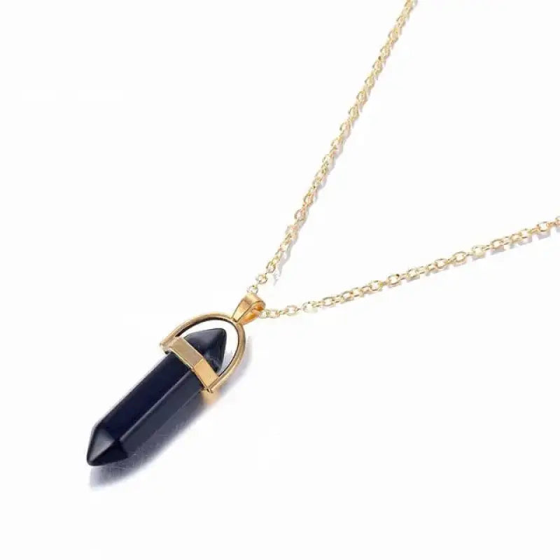 Collier en obsidienne