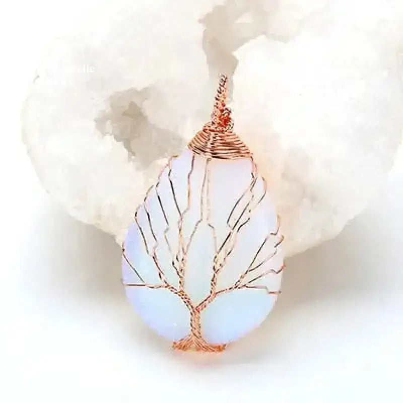 Collier "Arbre de vie" en opale