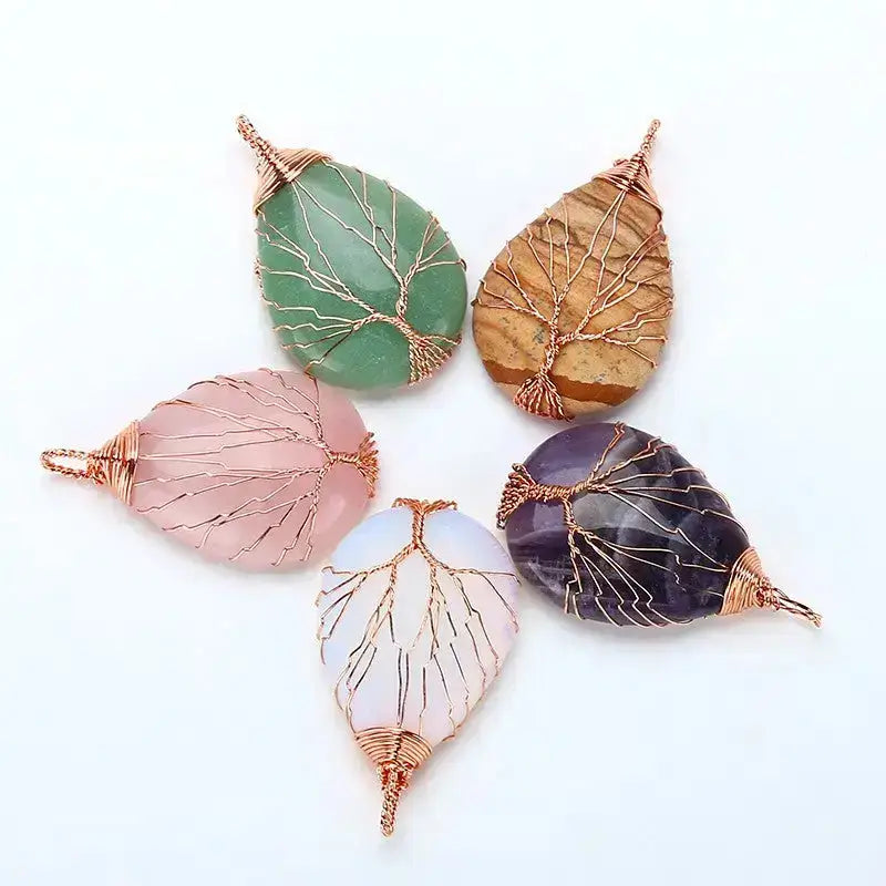 Collier "Arbre de vie" en pierres naturelles | Colliers | pierre naturelle bijoux