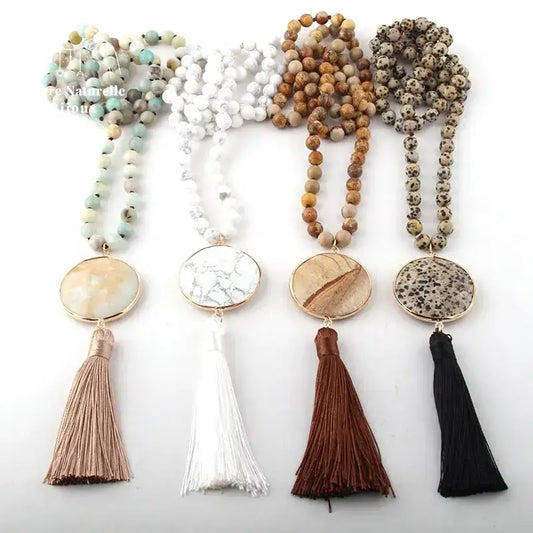 Collier "Bohême" en pierres naturelles | Colliers | pierre naturelle bijoux