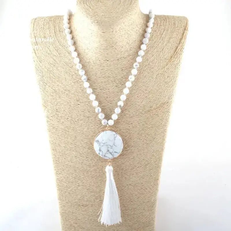 Collier "Bohême" en Howlite