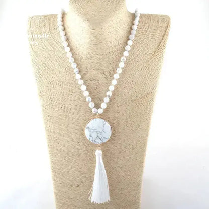 Collier "Bohême" en Howlite