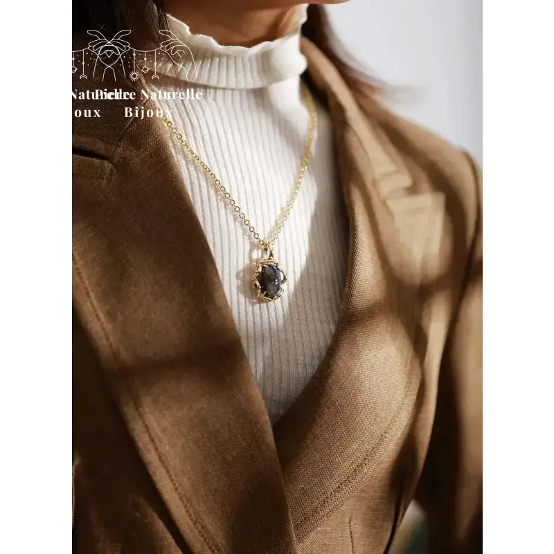 Collier "Cocon" en pierres naturelles | Colliers | pierre naturelle bijoux