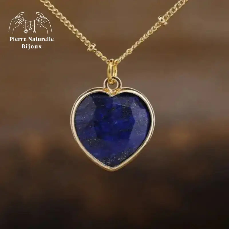 Collier "Cœur" en lapis-lazuli