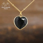Collier "Cœur" en agate noire