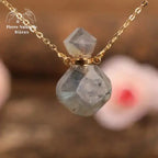 Collier diffuseur de parfum en labradorite
