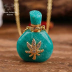 Collier diffuseur de parfum "Cérès" en amazonite