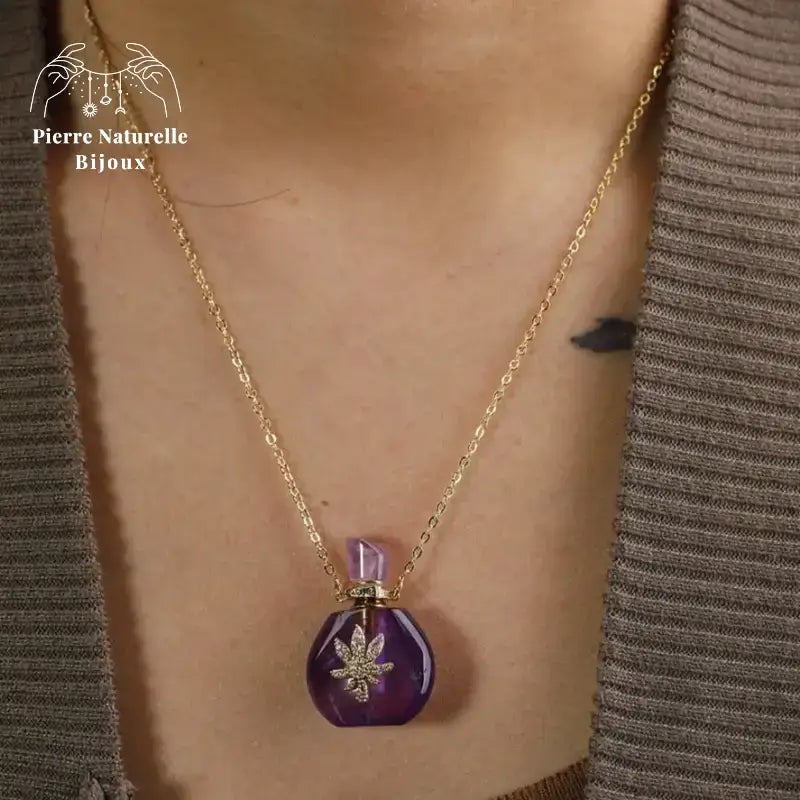 Collier diffuseur de parfum "Cérès" en pierres naturelles | Colliers | pierre naturelle bijoux